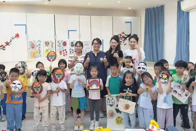 非遗粤剧脸谱在番禺中学附属幼儿园的传承